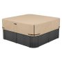 Lauko sūkurinės vonios uždangalas, 85x85x20 col., 600D oksfordo audinys, rudas