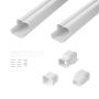 Mini padalintas PVC dangtelis, 76,2 mm x 2270 mm, baltas, dekoratyvinis