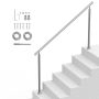 Nerūdijančio plieno laiptų turėklai 180 cm su montavimo komplektu