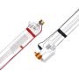 90 W CO2 lazerinis borosilikatinio stiklo vamzdelis, 1250 mm, 80 mm diametras