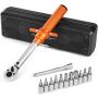 Click sukimo momento raktų rinkinys 1/4", 20–200 lbf-in, dviračiams, oranžinis