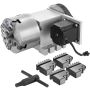 CNC 4 žandikaulių rotacinis griebtuvas 100 mm tuščiaviduris velenas