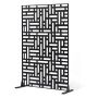 Metalinė lauko privatumo užtvara, 47x76", 3 panelių, juoda