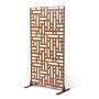 Metalinė lauko privatumo užtvara, 3 panelių, 47x76", ruda