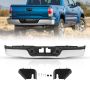 Chromuoto plieno galinis bamperis su laipteliu ir numerio apšvietimu toyota tundra 2007–2013