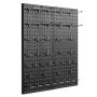 Metalinė perforuota lenta su priedais, 24x12", juoda
