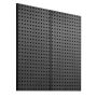 Metalinės plieninės perforuotos lentos, 32x16", juodos, sieninis organizatorius, 2 vnt.