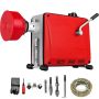 Kanalizacijos vamzdžių valymo mašina 220 V 390 W 32–100 mm