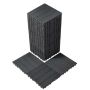 Sujungiamos tamsiai pilkos plastikinės terasos plytelės, 36 vnt., 11,6" x 11,6"