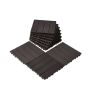 Sujungiamos plastikinės terasos plytelės, 12"x12", 10 vnt., tamsiai rudos