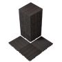 Sujungiamos plastikinės terasos plytelės, 36 vnt., 11,6" x 11,6", tamsiai rudos