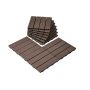 Sujungiamos plastikinės ir medinės terasos plytelės, 12"x12", 10 vnt., tamsiai rudos