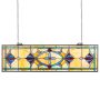 Tiffany stiliaus vitražo lango plokštė, 813x250 mm, pakabinama