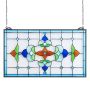 Tiffany stiliaus pakabinama vitražo lango plokštė, 664x402 mm