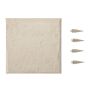 Sodo laipteliai su kuoliukais, 8 vnt., 39,5x39,5 cm, plastikiniai, smėlio spalvos