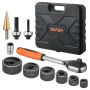 Išmušamųjų skylmušų rinkinys „slug-buster“, 12,7–50,8 mm, 6 dydžiai, 40Cr plienas
