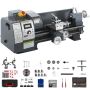 Mini metalo tekinimo staklės 750 W, 8x16 colių, MT3 velenas, reguliuojamas greitis