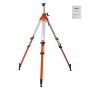 Lazerinio nivelyro geodezinis trikojis, 5/8"-11 sriegis, 45-114 cm aukštis, su gulsčiuku ir neslystančiomis kojelėmis
