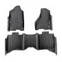 Автомобильные коврики для Dodge Ram 1500/2500/3500 Crew Cab, 3 шт., TPE, черные.