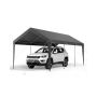 Automobilio stoginė, 10x20 pėdų, cinkuota, pilka, atspari UV ir vandeniui
