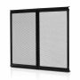 RV durų apsauga su aliuminio grotelėmis, 571,5x508 mm, juoda