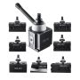 Greito keitimo įrankių laikiklių 8 dalių rinkinys, plieninis, mini ir metalinėms tekinimo staklėms, 254–381 mm