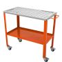 Plieninis suvirinimo stalas 91,4x45,7 cm su ratukais, 2 aukštų, 544 kg keliamoji galia