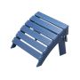 Adirondack sulankstomas pufas, HDPE plastikas, mėlynas, 15,7x18,9x13 colių, lauko naudojimui