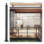 SUS304 nerūdijančio plieno trosinio turėklo stulpas, 42" x 1" x 2", 12 skylių