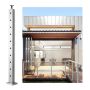 Trosinio turėklo plieninis stulpas, 36" x 2", SUS304 nerūdijantis plienas, 11 skylių, horizontali atrama