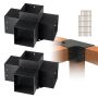 Pergolės laikiklių rinkinys 6"x6", 2 vnt., 4 krypčių mediniai kampai