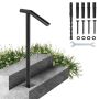Apvalūs metaliniai laiptų turėklai, 2 pakopų, 18x38 colių