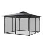 Сетка для беседки 12x12x7,5 футов, 4-панельные садовые шторы для улицы