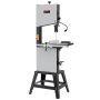 Stacionarus juostinis pjūklas 340 mm, 1100 W, su stovu ir apšvietimu