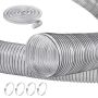 Dulkių surinkimo žarna 4" x 50', sustorinta PVC, su vielos spirale
