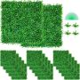 Dirbtinė buksmedžio plokštė, UV atspari, 10x10 colių, 48 vnt. dekoratyvinė gyvatvorė