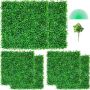 Dirbtinės buksmedžio plokštės 20x20 cm, 6 vnt., privatumo gyvatvorė