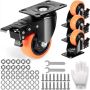 Pasukami PVC ratukai 7,6 cm su užraktu, 4 vnt., nepaliekantys žymių