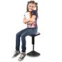 Svyruojanti reguliuojamo aukščio aktyvi kėdė, pvc+abs, juoda, 15,7–21,7 colio