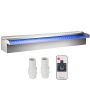Krioklio baseino fontanas stačiakampis su LED, 60x11,5x8 cm