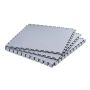 Modulinės PVC garažo grindų plytelės, 8 vnt., sidabrinės, 513x513 mm