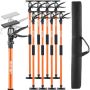 Atraminiai plieniniai teleskopiniai strypai spintelių montavimui, 116–290 cm, 8 vnt.