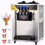 Komercinis stalviršinis ledų gaminimo aparatas, 2200 W, 22–30 l/val., sidabro