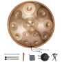 Handpan būgnas 55,9 cm, 12 natų, D minor, rankinis su plaktuku