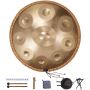 Handpan būgnas 56 cm, 9 natų plieninis rankinis mušamasis instrumentas