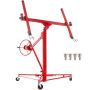 Gipskartonio keltuvas su ritininiu mechanizmu, plieninis, 68 kg keliamoji galia, teleskopinė rankena, užrakinami ratukai, 335 cm aukštis