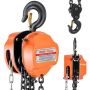 Rankinis grandininis keltuvas 2 t, 6 m kėlimo aukštis, cinkuota G80 grandinė, oranžinis