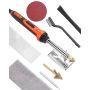 Plastiko suvirinimo lituoklis 60/100 W su antgaliais ir strypais, profesionalus suvirinimo rinkinys