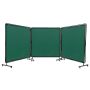 Suvirinimo apsauginis ekranas, 3 paneliai, žalias, 182,9x182,9 cm, vinilo