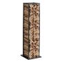 Milteliniu būdu dažytas plieninis malkų stovas, 33×32×112 cm, 45 kg talpos